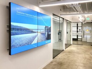 Videowall met narrowcasting